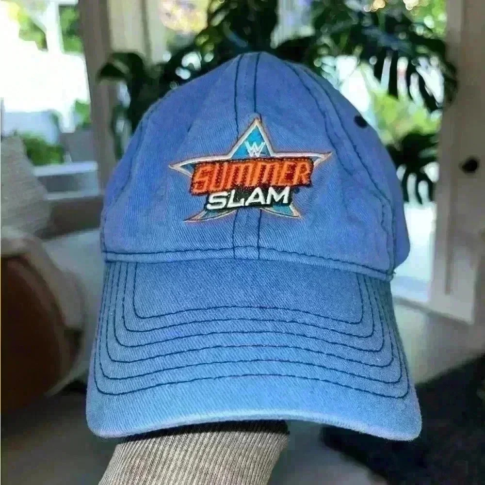 WWE‎ Summer Slam Baseball Cap lvnv 2021 blue and orange hat authentic